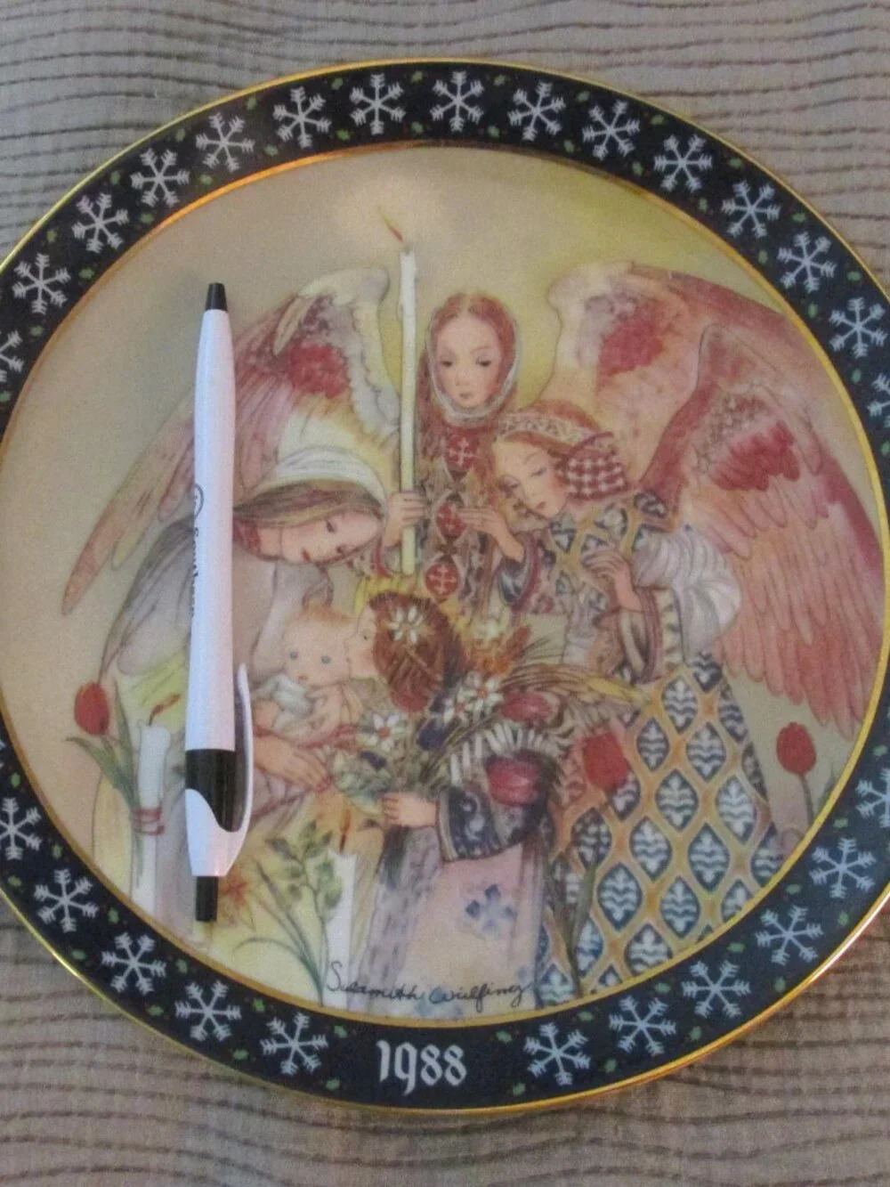 Sulamith Wulfing Christmas Plate 1987 Christmas Angles